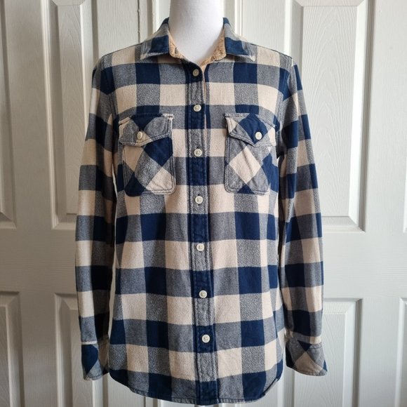 Roots Park Plaid Long Sleeve Shirt Size S - Picture 9 of 11
